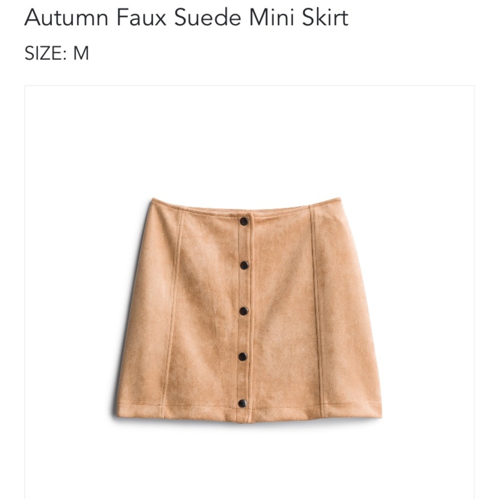 Faux suede mini skirt